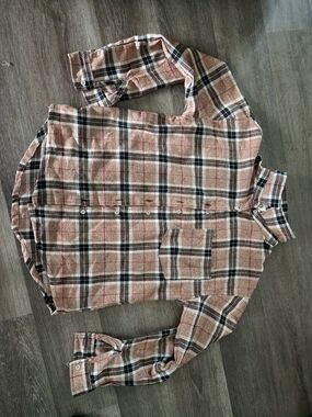 Buckle Women's Brown Plaid Button-Down Shirt Size 8